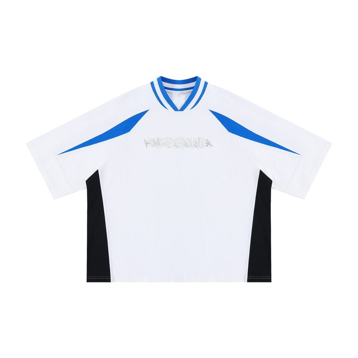 AG 97 Unisex Oversized Color Block V-Neck T-Shirt