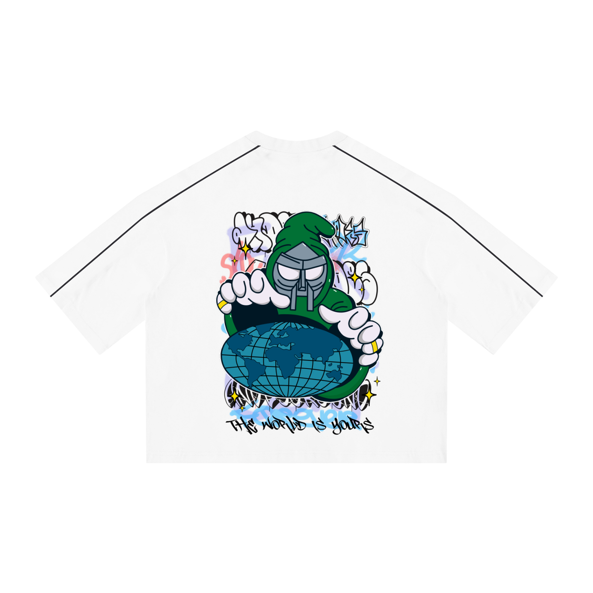El mundo es tuyo Unisex Heavyweight Boxy Piping T-Shirt
