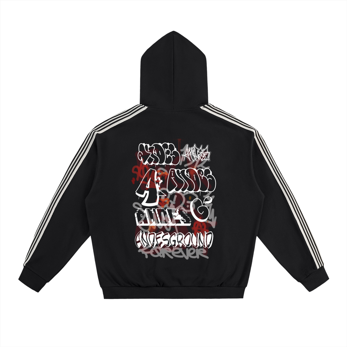 AG Dirty Tags Side Stripe Drop-Shoulder Hoodie