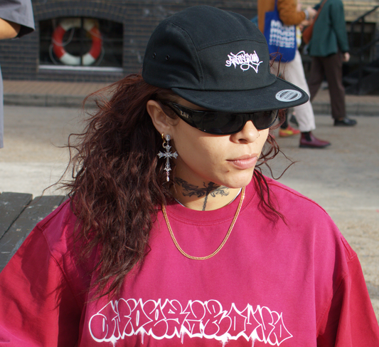 Andesground 5 Panel Cap | Embroidered Black hat