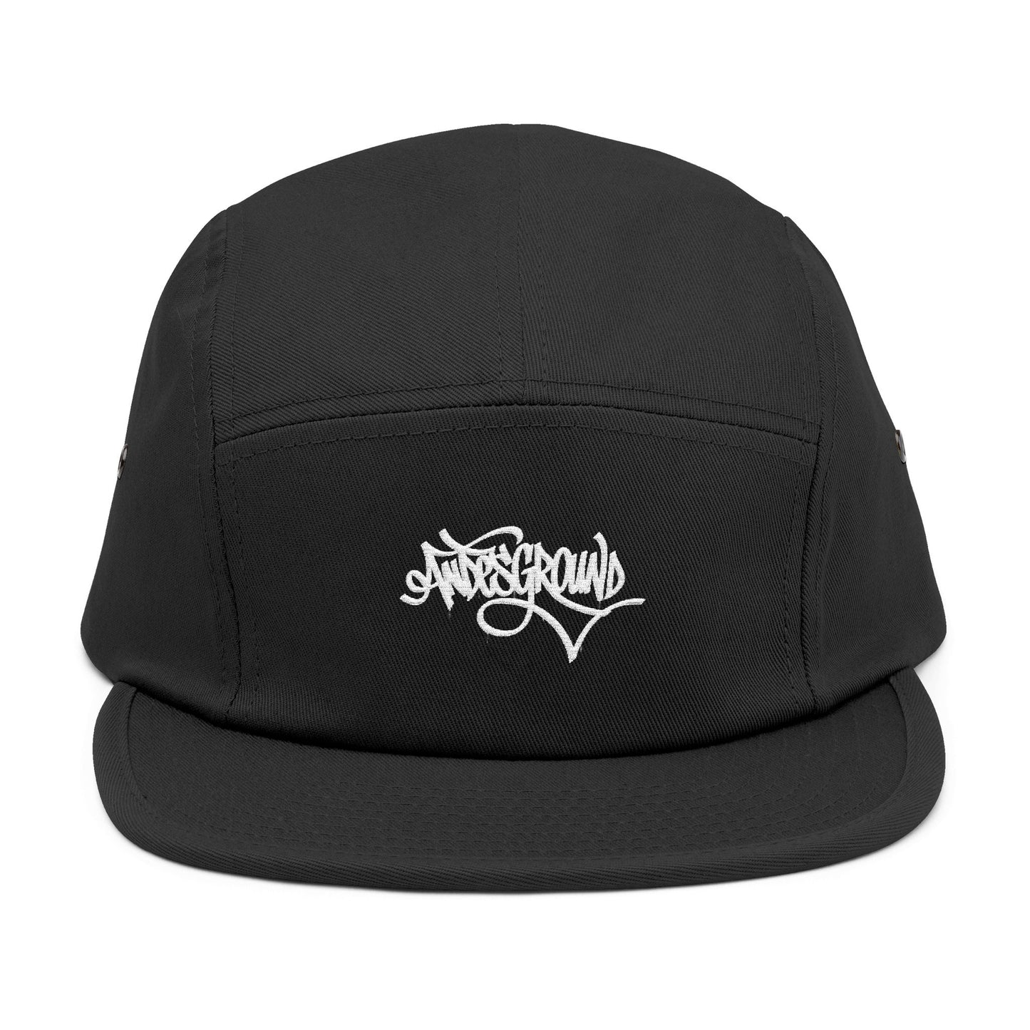 Andesground 5 Panel Cap | Embroidered Black hat