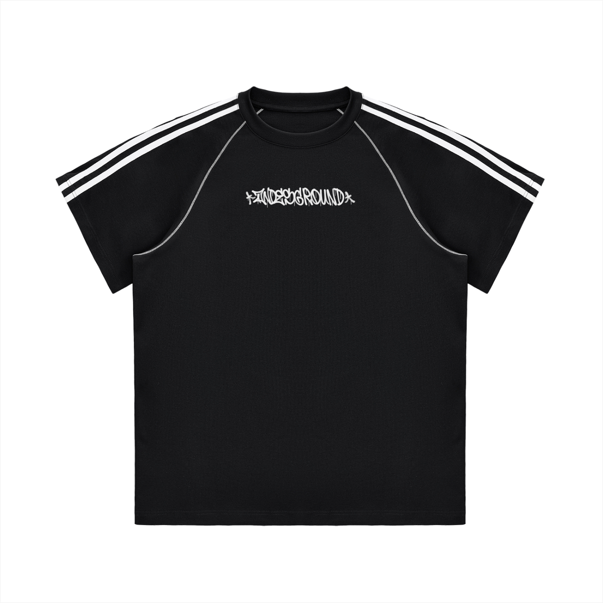 Striped Contrast Stitch T-Shirt