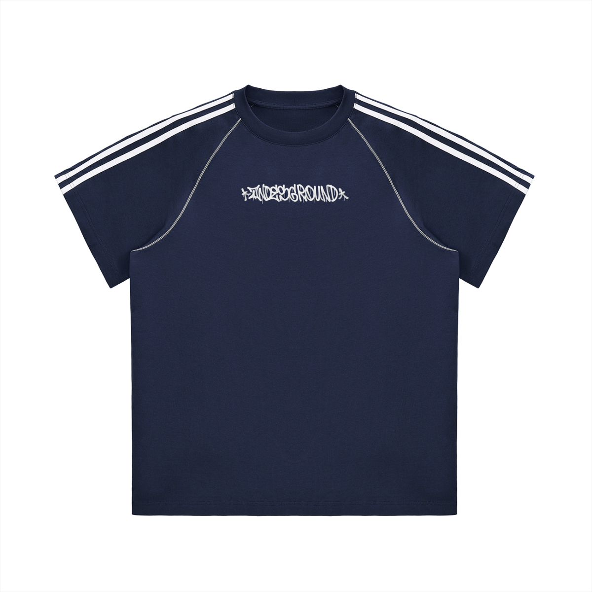 Striped Contrast Stitch T-Shirt