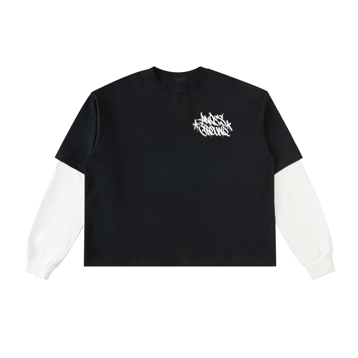 AG Doom Layered Contrast Sleeve Cotton T-Shirt